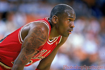 Michael Jordan with Tattoos