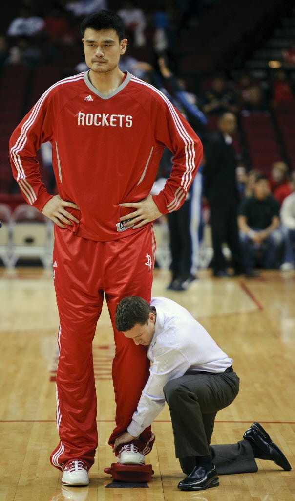 Yao Ming and Trainer