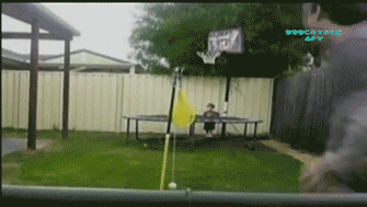 Backyard Basketball Trick Shot