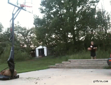 Backyard Basketball Trickshot Fail