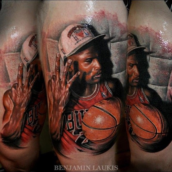 Michael Jordan Three Peat Tattoo