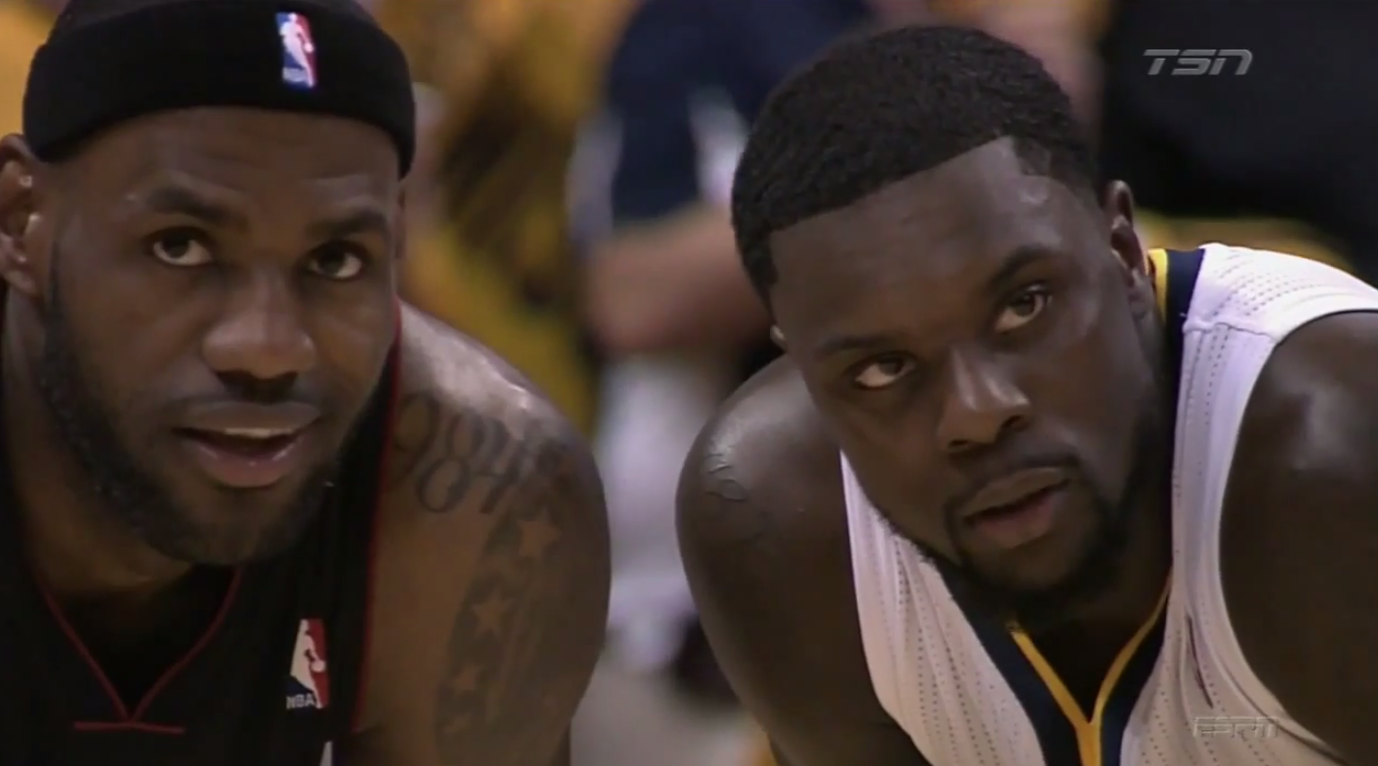 LeBron James Reaction to Ear Blow by Lance Stephenson