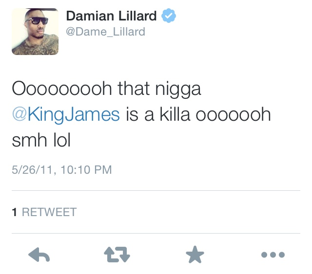 Damian Lillard LeBron James twitter