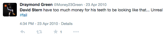 Draymond Green David Stern Tweet