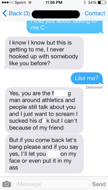 College Basketball Player Text Message